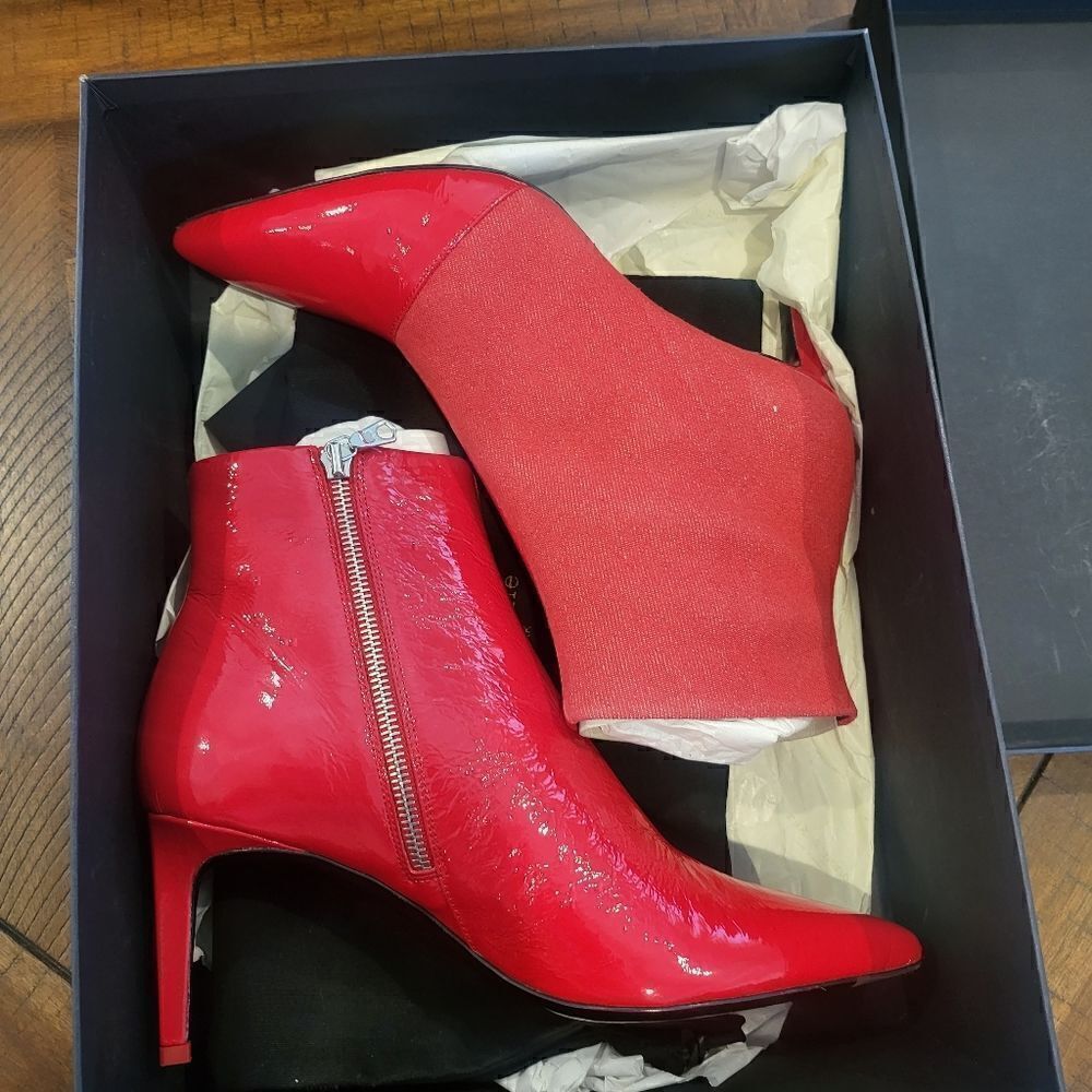 Rag & Bone Beha Boot In Red Denim 9.5 (EU 39.5) N… - image 4